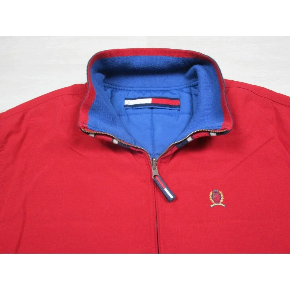 Vintage Tommy Hilfiger Down Puffer Jacket Reversible, Red‎ & Blue, Size (XL)